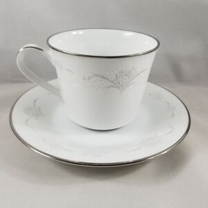 Noritake Casablanca China 6842 Cup Saucer Set Flowers Porcelain Vintage
